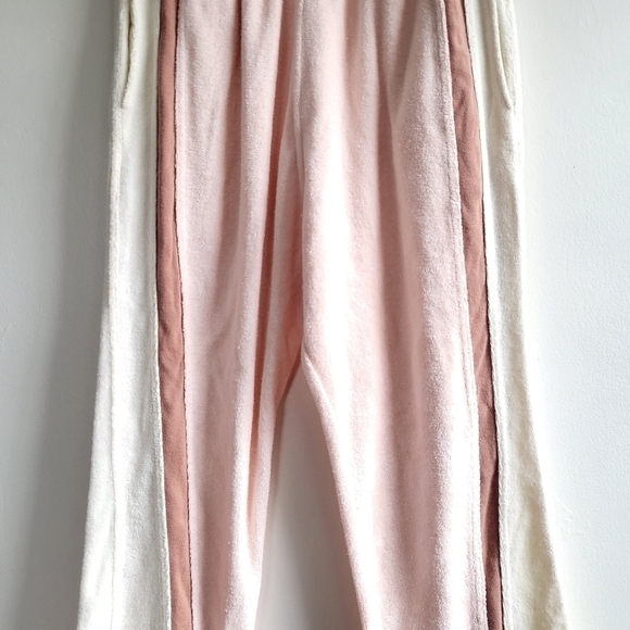 New Free People Intimately Between The Lines Terry Colorblock Jogger Pants Small - Picture 8 of 13